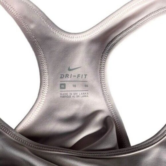 Nike Dry-Fit Women's Sz XL Light Pink Pullover Sports Bra Logo - Picture 3 of 4